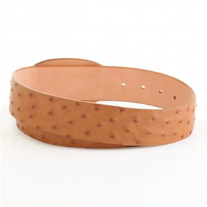 Cinto De Avestruz - Cinto Vaquero Cognac Ostrich Belt - Image 2