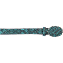 Cinto Vaquero de Pescado Pirarucu Original Turquesa