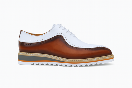 Stylish Two-Tone Brogue Oxford