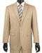 Classic Fit Sharkskin 2 Piece Suit Color Beige
