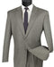 Classic Fit Sharkskin 2 Piece Suit Color Gray