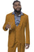 "Classic Gold Peak Lapel Two-Button Suit by EJ Samuel"