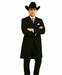 Classic Long Solid Black Fashion Suits