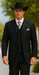 Classic Long Solid Black Fashion Suits