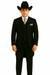 Classic Long Solid Black Fashion Suits