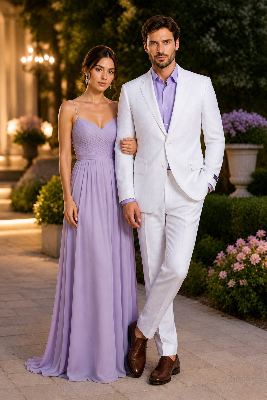 2 Button Men's  Jacket White Linen Suit - Mens Linen Suit
