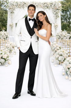 Classic White Tuxedo for Men | 1-Button Shawl Collar Evening Wear - Image 7