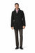 COAT08 Men'S Dress Coat Wool Blend,Broad Lapel High-Buttoned Collars Black Men'S Overcoat/Double Breasted Side Pocket