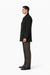 COAT08 Men'S Dress Coat Wool Blend,Broad Lapel High-Buttoned Collars Black Men'S Overcoat/Double Breasted Side Pocket