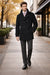 COAT08 Men'S Dress Coat Wool Blend,Broad Lapel High-Buttoned Collars Black Men'S Overcoat/Double Breasted Side Pocket
