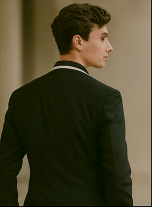 Black And White Trim Tuxedo Or Black And Black Trim Vested Suit - Weddings - Prom Tuxedo