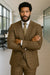 Wool Suit - Italian Made Business Suit by Statement Men's 3 Piece 100% Wool Modern Fit Suit - Sharp Plaid Pattern