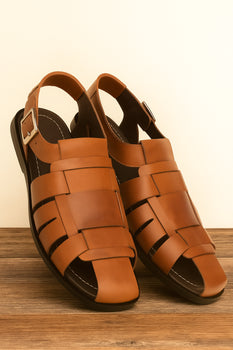 Fisherman Sandal Cognac By Mezlan Made In Spain Brand - Image 6