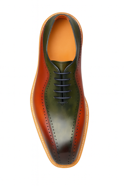Carrucci Stylish Two-Tone Brogue Oxford