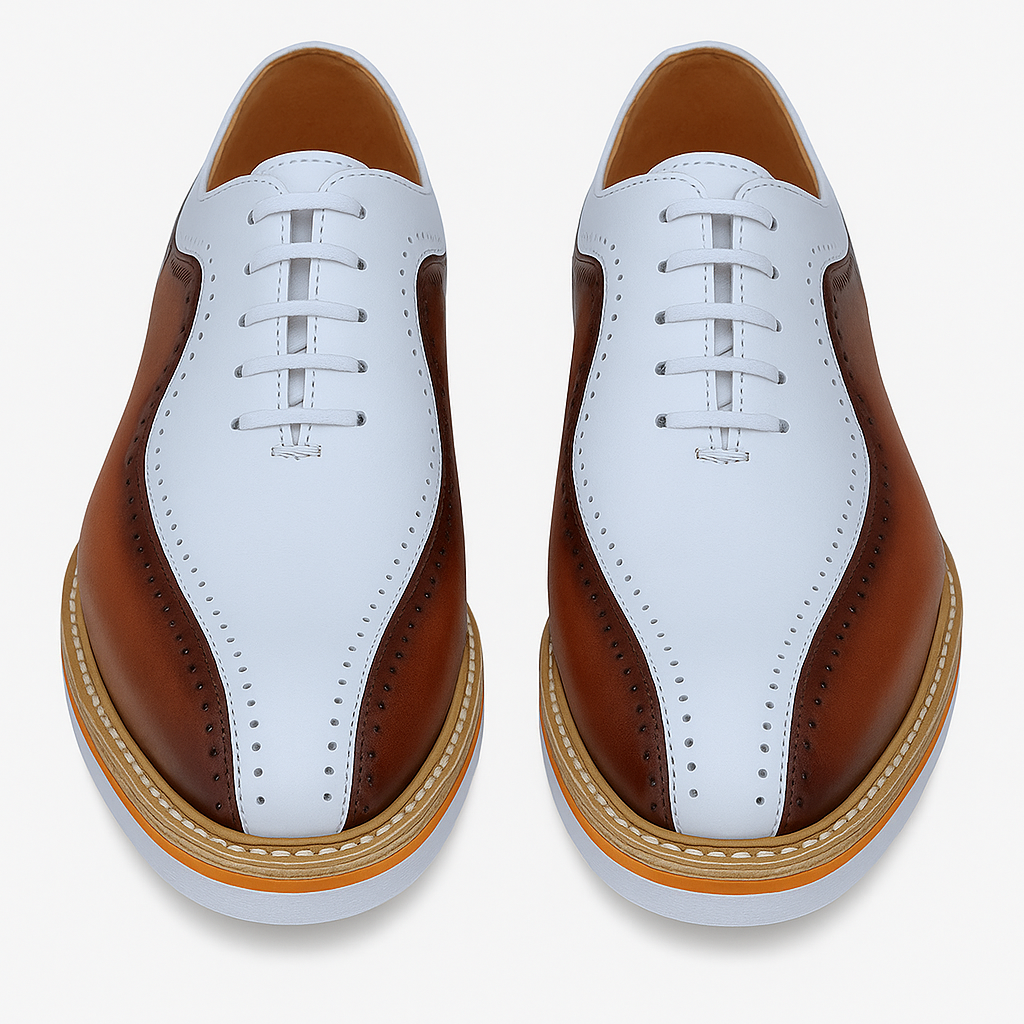 Carrucci Stylish Two-Tone Brogue Oxford