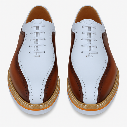 Carrucci Stylish Two-Tone Brogue Oxford