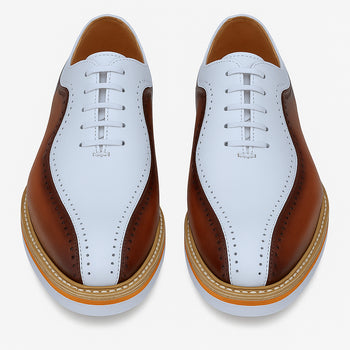 Carrucci Stylish Two-Tone Brogue Oxford