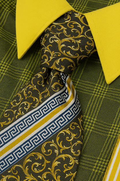 Black Gold Colorful Men'S Dress Shirt - Image 3