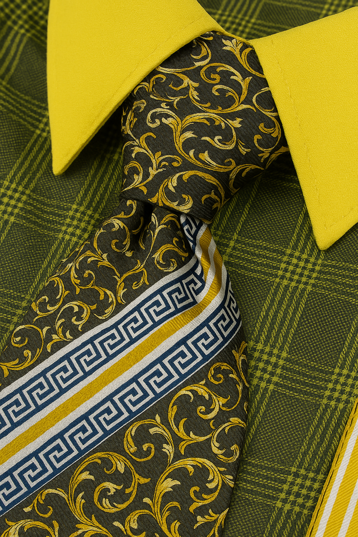 Black Gold Colorful Men'S Dress Shirt - Image 3