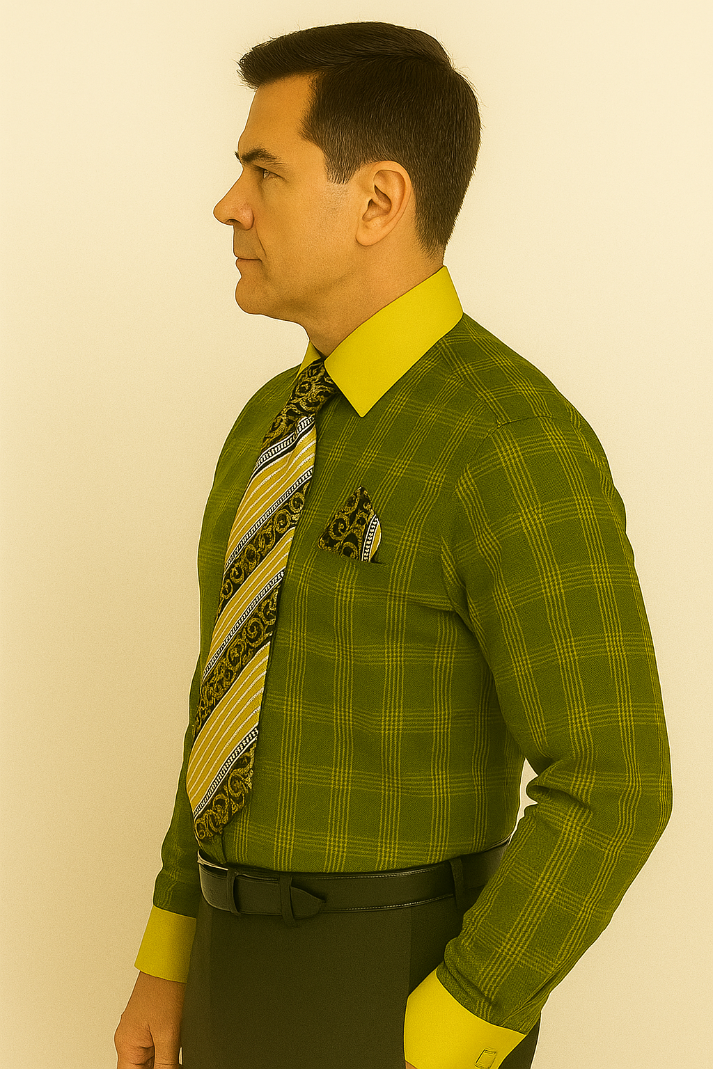 Black Gold Colorful Men'S Dress Shirt - Image 8
