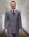 Statement Men's Outlet 2-Piece 100% Wool Double-Breasted Plaid Fashion Suit