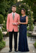 Mens Suit Blazer Jacket Two Button Stretch Sports Coats Classic Fit Living Coral
