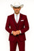 SKU#JA60892 Country Tuxedos For Weddings Mens Traje Vaquero Suit - Burgundy Tuxedo