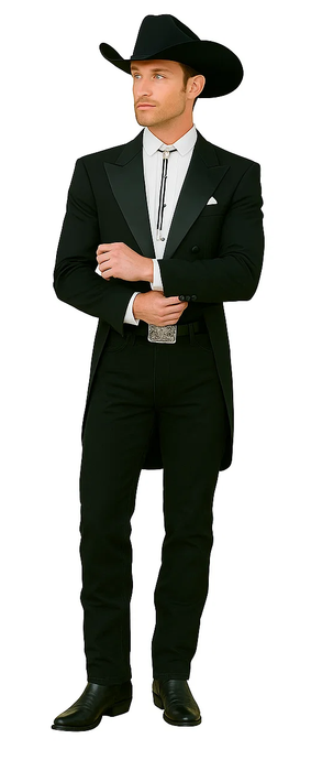 Country Tuxedos For Weddings Mens Black Traje Vaquero Suit & Tuxedo