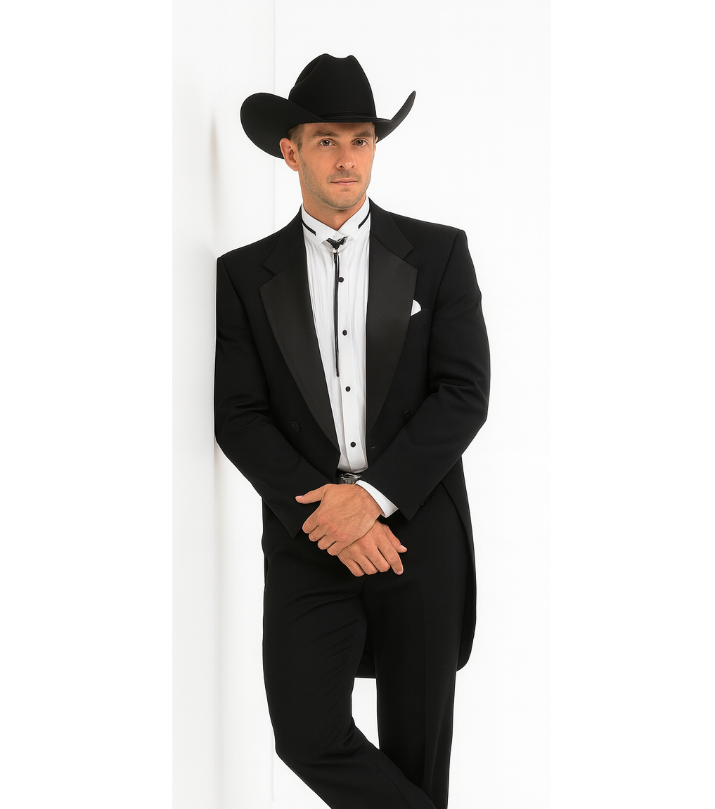 Country Tuxedos For Weddings Mens Black Traje Vaquero Suit & Tuxedo - Image 3
