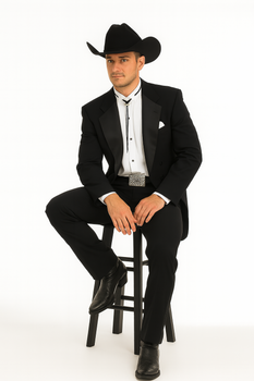 Country Tuxedos For Weddings Mens Black Traje Vaquero Suit & Tuxedo - Image 6