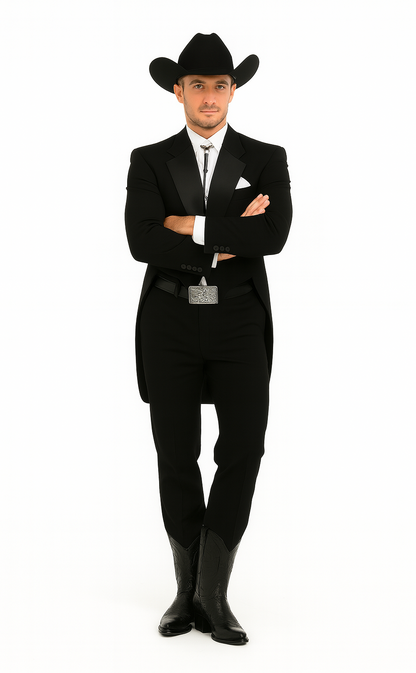 Country Tuxedos For Weddings Mens Black Traje Vaquero Suit & Tuxedo
