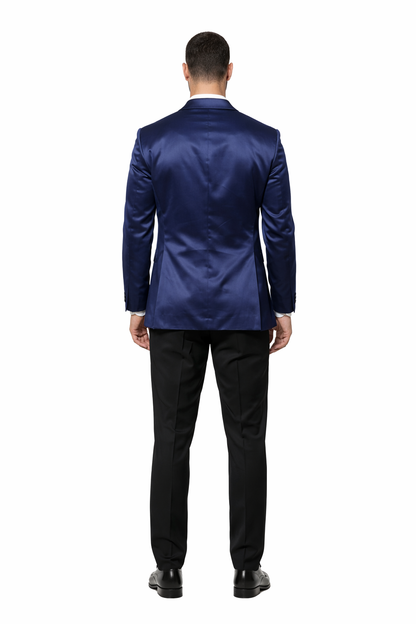 Mens Cowboy Blazer - Western Sport Coat in Color Navy Blue - Image 2