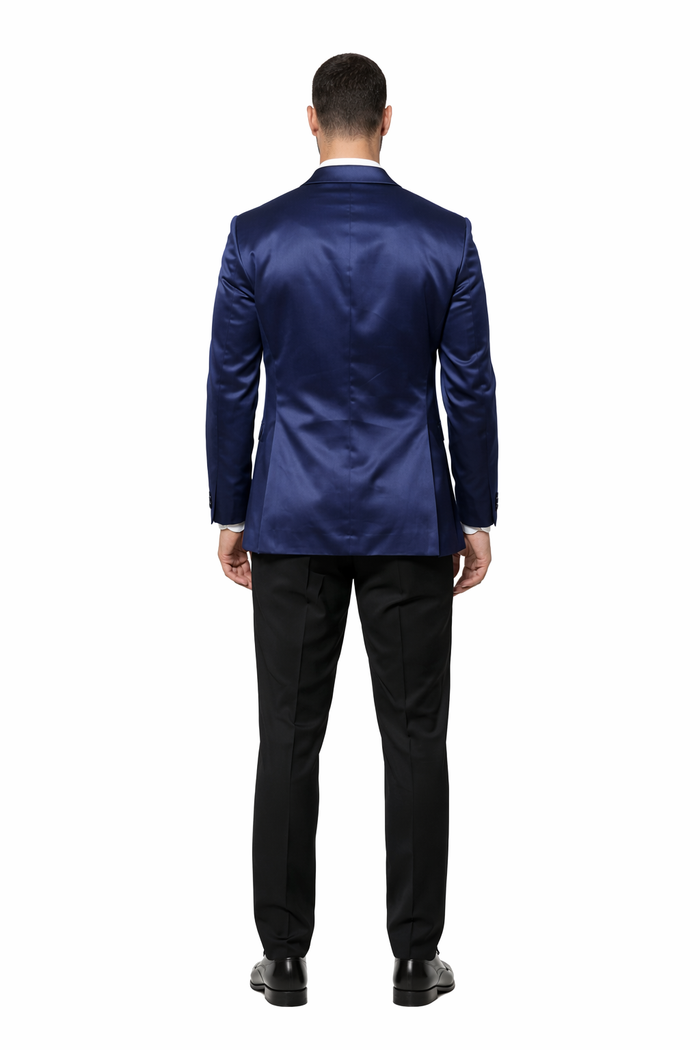 Mens Cowboy Blazer - Western Sport Coat in Color Navy Blue - Image 2