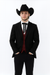Western Suit - Trajes Para Hombres - Cowboy Formal Attire - Trajes De Novio - Two Button Peak Western Black