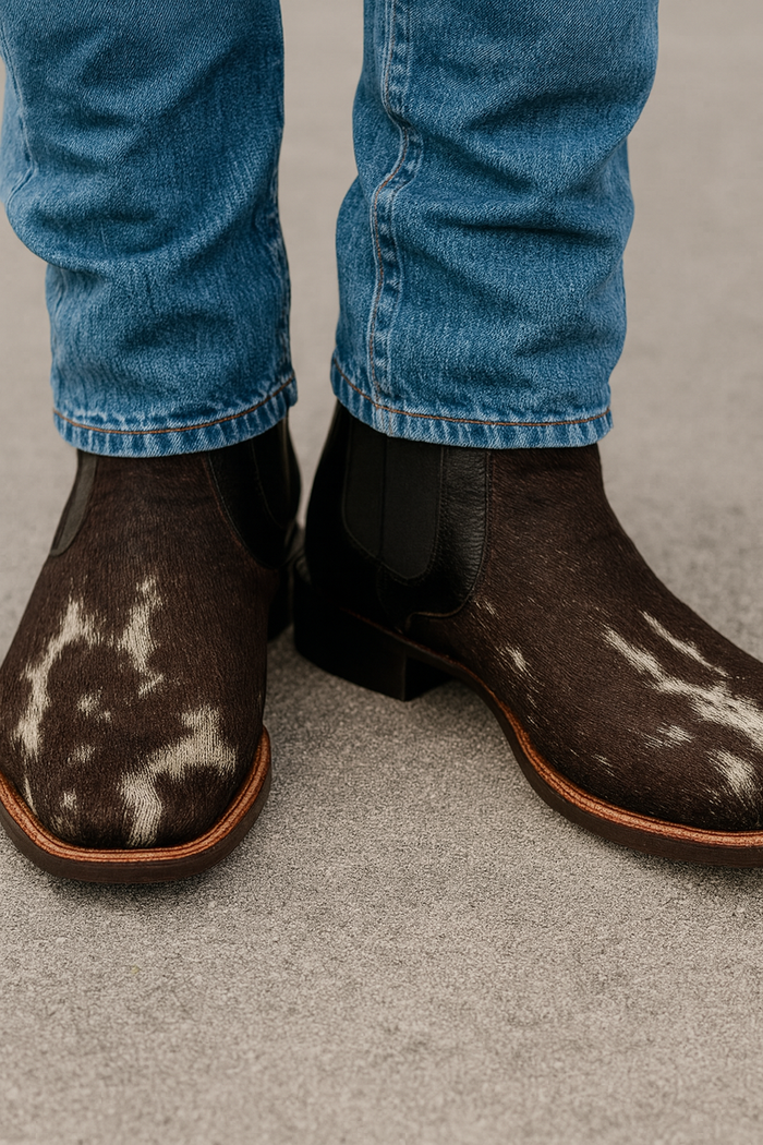 Cowhide Short Cowboy Boots by Hooch Boots - Image 6