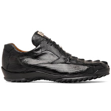 Marco Di Milano Crater Black Caiman Crocodile & Lizard Sneakers