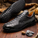Marco Di Milano Crater Black: Luxury Leather Dress Shoe