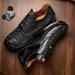 Marco Di Milano Crater Black: Luxury Leather Dress Shoe
