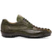 Marco Di Milano Crater Rustic Olive Caiman Crocodile & Lizard Sneakers