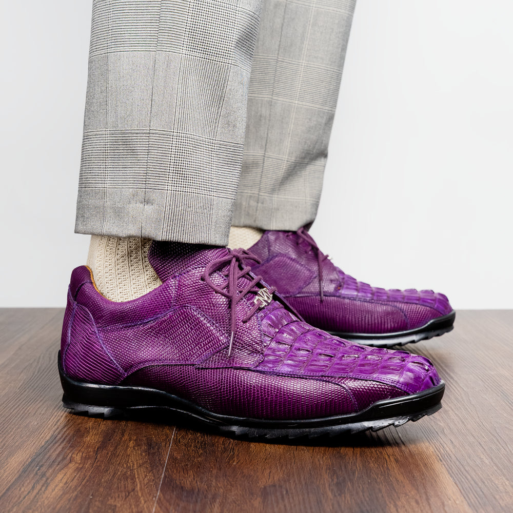 Marco_Di_Milano Crater Purple Luxury Leather Shoe