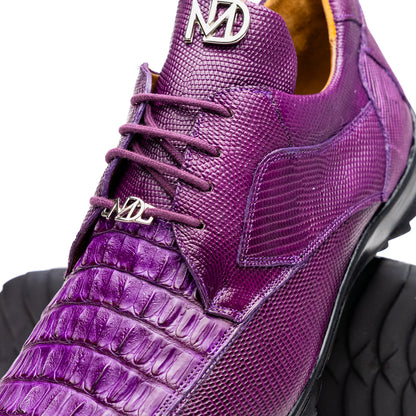 Marco_Di_Milano Crater Purple Luxury Leather Shoe