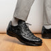 Marco Di Milano Crater Black: Luxury Leather Dress Shoe