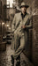 Men’s 1920s Beige Zoot Suit – Long Mafia Gangster Three-Piece Suit in Tan Khaki Color 40 inch Zuit Pachuco Suit