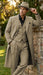 Men’s 1920s Beige Zoot Suit – Long Mafia Gangster Three-Piece Suit in Tan Khaki Color 40 inch Zuit Pachuco Suit