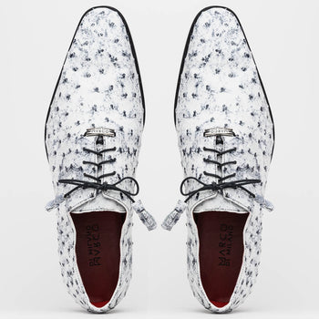 Marco Di Milano Criss Ostrich Quill Dress Oxfords Newspaper