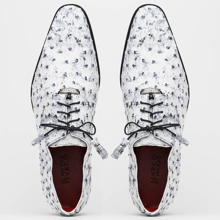 Marco Di Milano Criss Ostrich Quill Dress Oxfords Newspaper