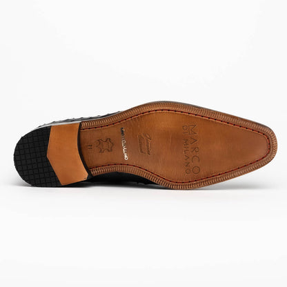 Marco Di Milano Criss Ostrich Quill Dress Oxfords Black