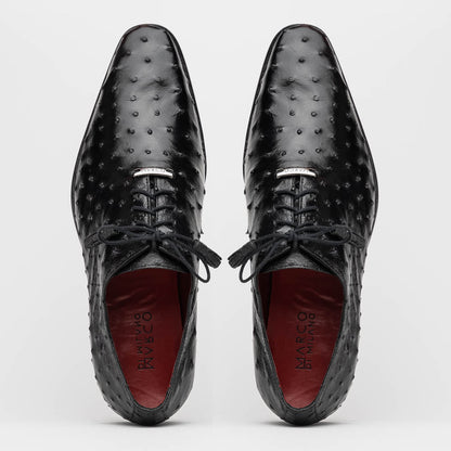 Marco Di Milano Criss Ostrich Quill Dress Oxfords Black