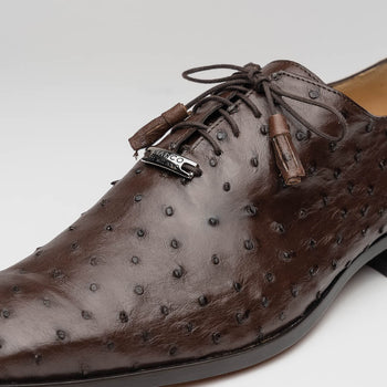 Marco Di Milano Criss Ostrich Quill Dress Oxfords Brown