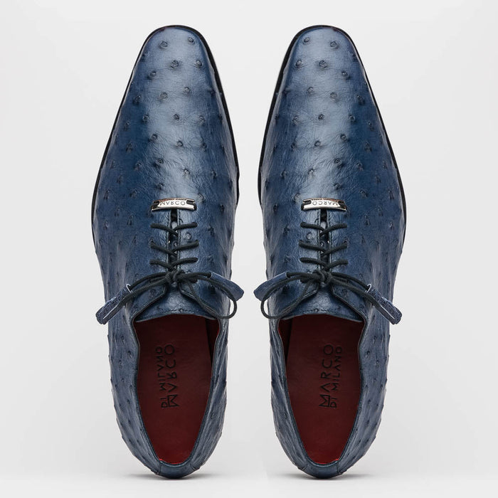 Marco Di Milano Criss Ostrich Quill Dress Oxfords Navy